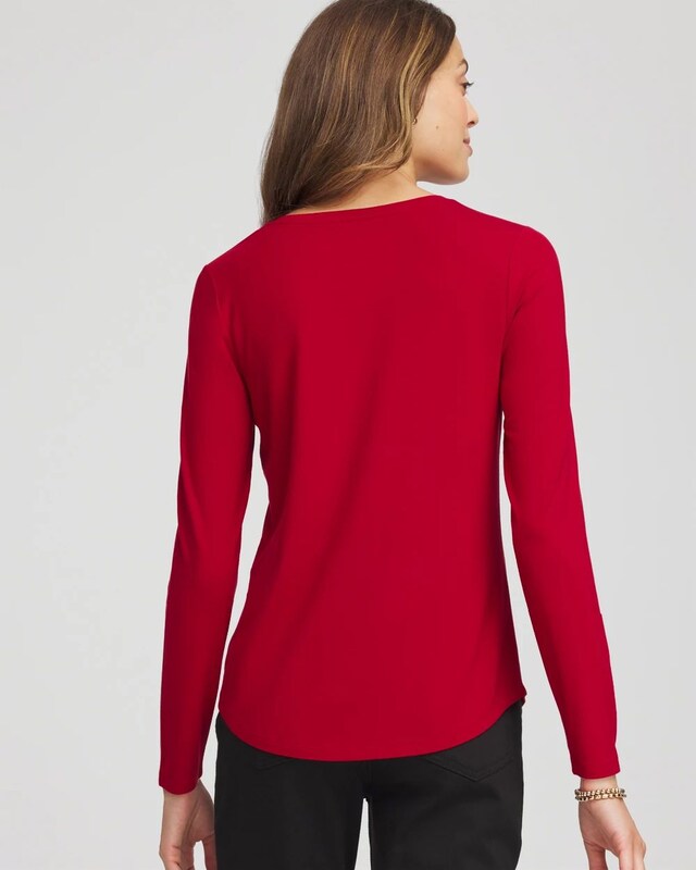 Touch of Cool V-Neck Layering Tee - image 3